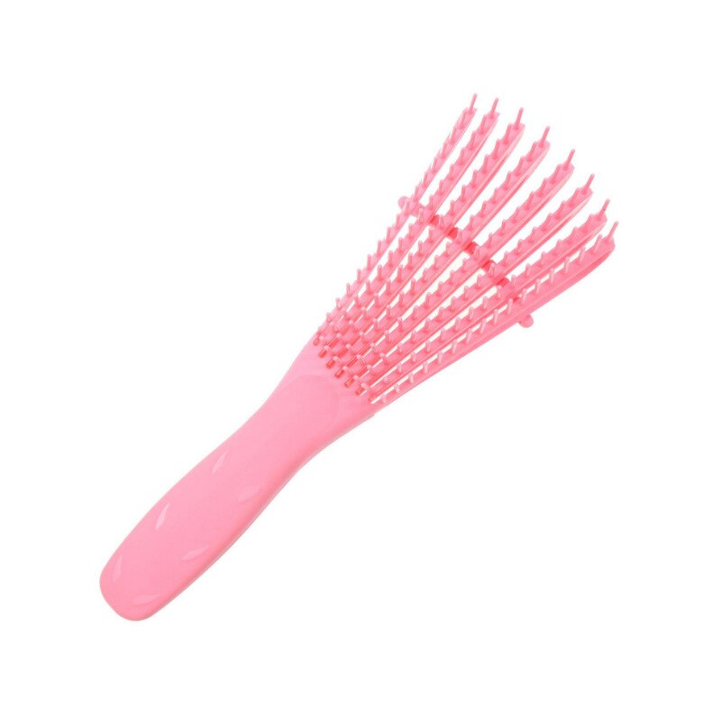 Hoofdhuid Massage Borstels Multifunctionele Badkamer Accessoires Octopus Kam 1Pcs Rubber Antislip Veelkleurige Detangling Hair Brush: Roze