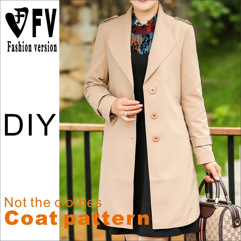 Garment DIY pattern personality drawing coat coat ... – Grandado