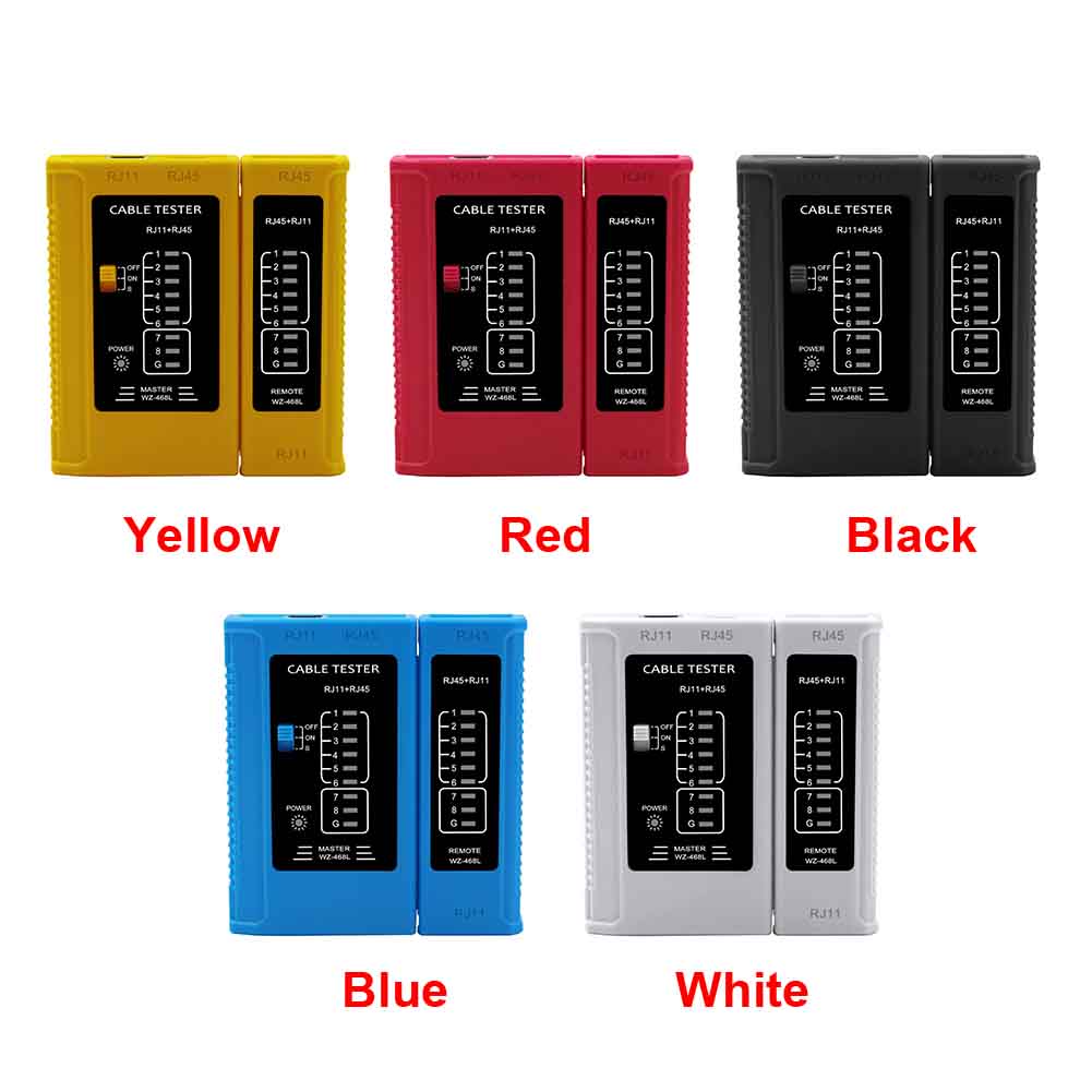 LED Indication Ethernet Lan Network Cable Tester Home Office RJ45 RJ11 Micro Interface Repair Tool Detection Wiring Problem