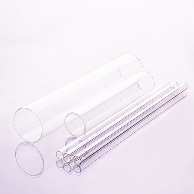1 Pcs Hoge Borosilicaatglas, O.D. 90 Mm, Thk. 3 Mm/5 Mm, L. 200 Mm/250 Mm/300 Mm, Hittebestendig Glas Buis