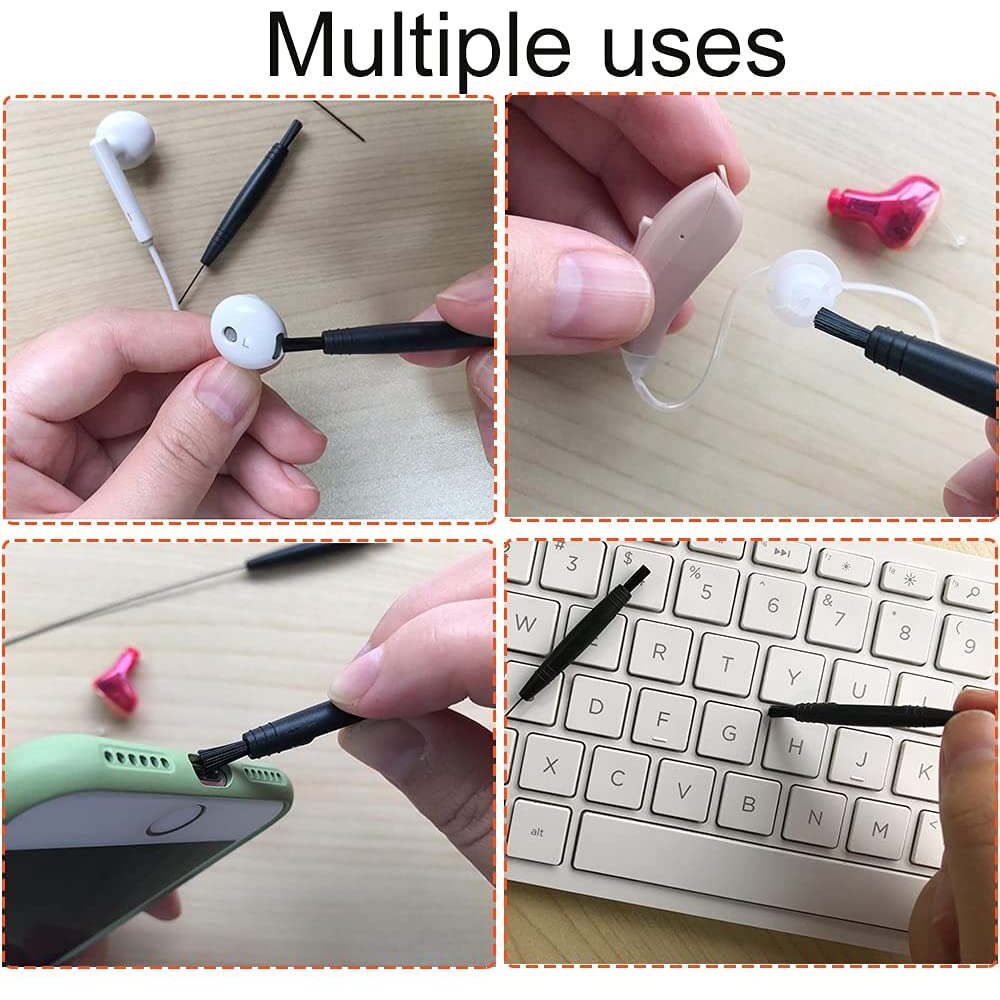 12 Packungen Hörgerät Reinigung Bausätze mit Pinsel und Draht Reiniger für Klang Rohre Reinigung Pinsel mit Magnet für Universal- reinigung