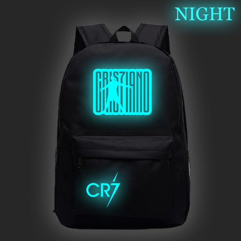 Cristiano Ronaldo CR7 Luminous Backpack Students Boys Girls Bags Schoolbag Teens Daily Rucksack for Kids Teens: 3