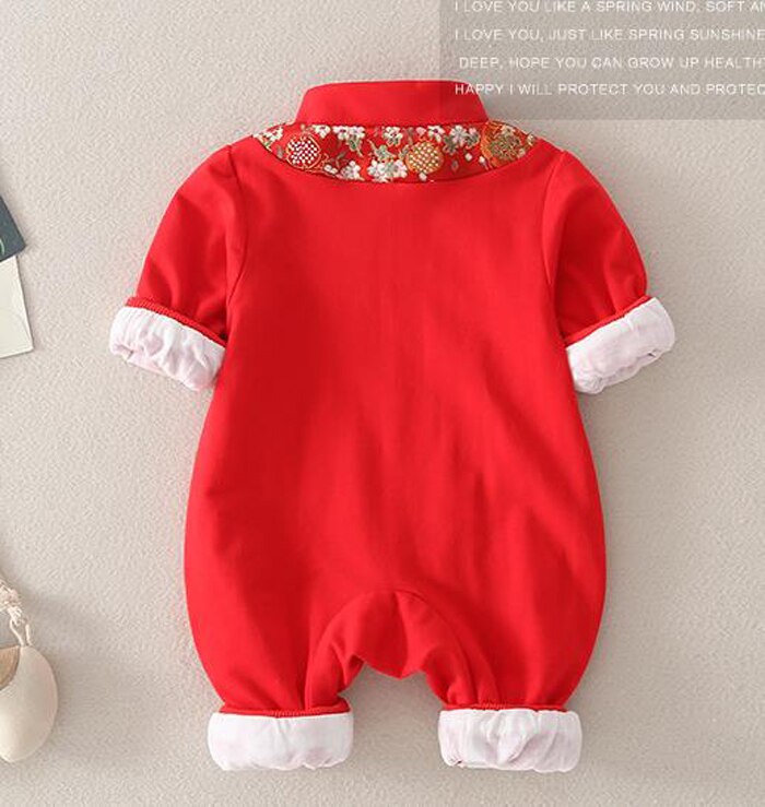 Chinese stijl meisjes jumpsuit katoenen klimkleding dikke kleding