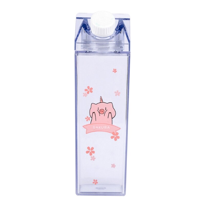 Contenitore trasparente trasparente del succo della bevanda della bottiglia di acqua del latte di plastica delle bevande all'aperto a tenuta stagna 500ml