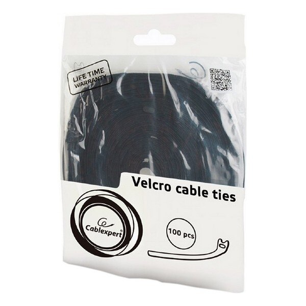 Velcro Cable Ties GEMBIRD VT-210x12 (100 uds) Black