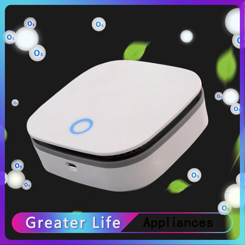 Mini Air Purifier Smart Fridge Freshen Air Cleaner Portable Ozone Anion Generator USB Rechargeable Kitchen Auto Home Clear