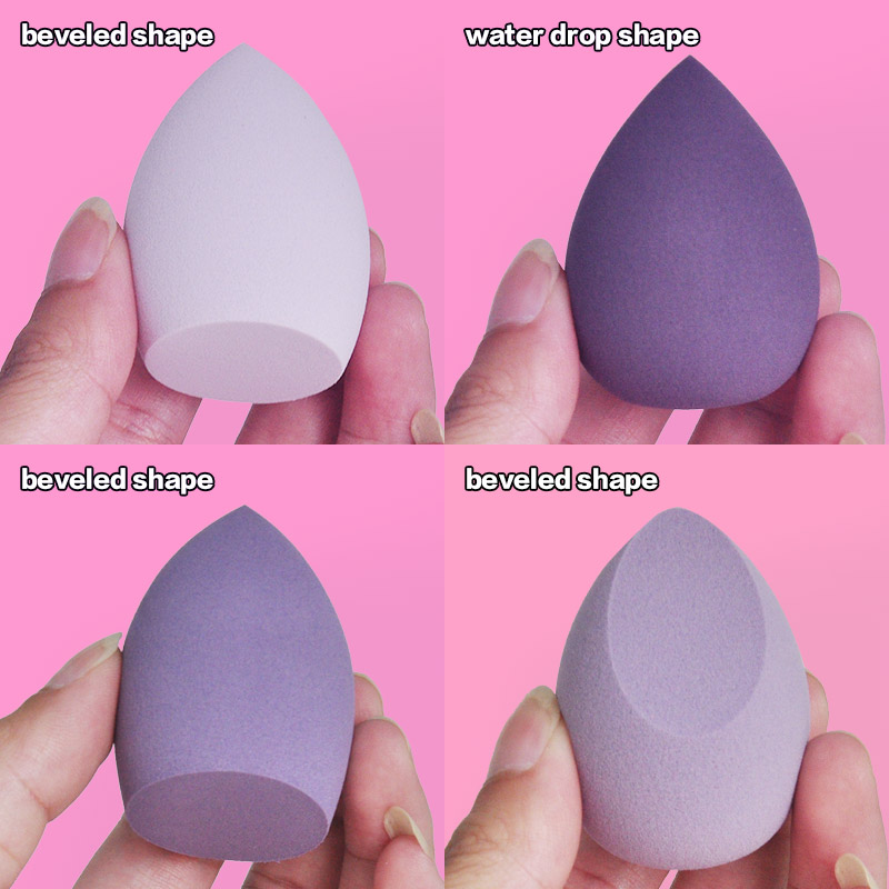 Éponge de maquillage bouffante de poudre, 4 pièces, sèche et humide, boule cosmétique de beauté, fond de teint, bouffante de poudre, coupe biseautée, outils