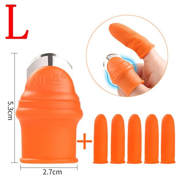 Silikonowy kciuk nóż ochraniacz na palce urządzenie robić skubania robić cięcia warzyw zestaw narzędzi rolniczych osłona na palce chroń palec: mężczyźni