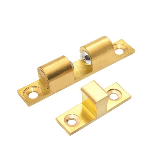 Brass Door Bump Latch Catch Cabinet Cupboard Double Ball Home Snap-in: 40mm