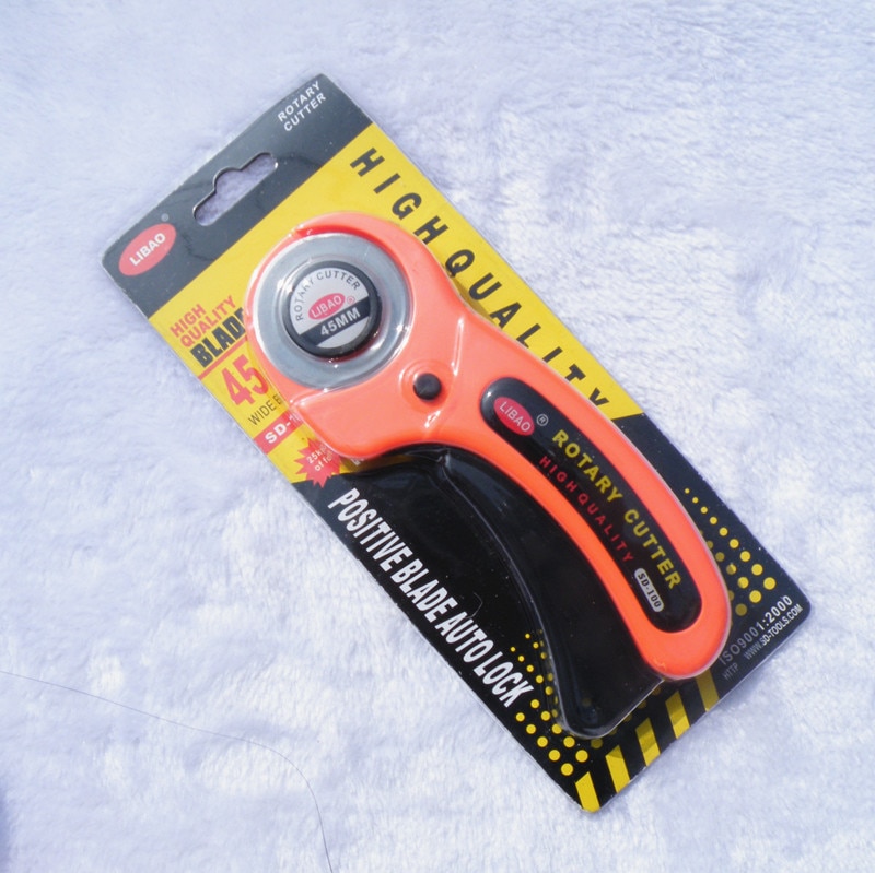 Orange rotary cutter 45mm diameter Patchwork cutter tool for easy cutting fabric needlewrok tool crafts tool