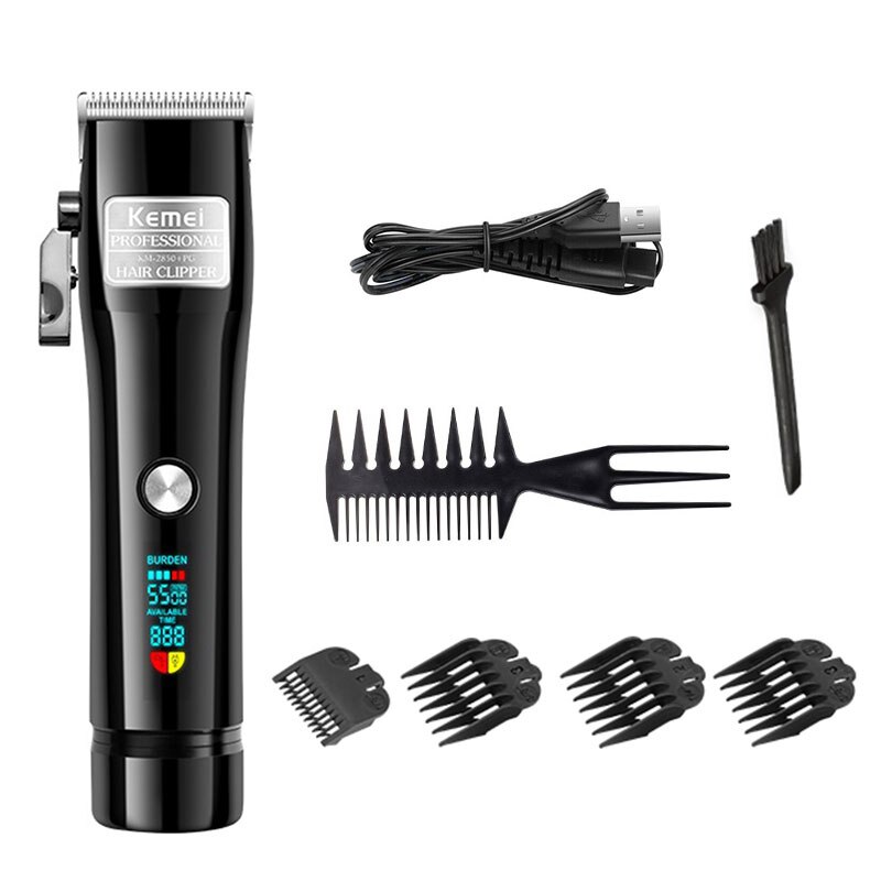 Original LCD display hairdressing cordless hair clipper pro li hair trimmer electric tapering haircut machine