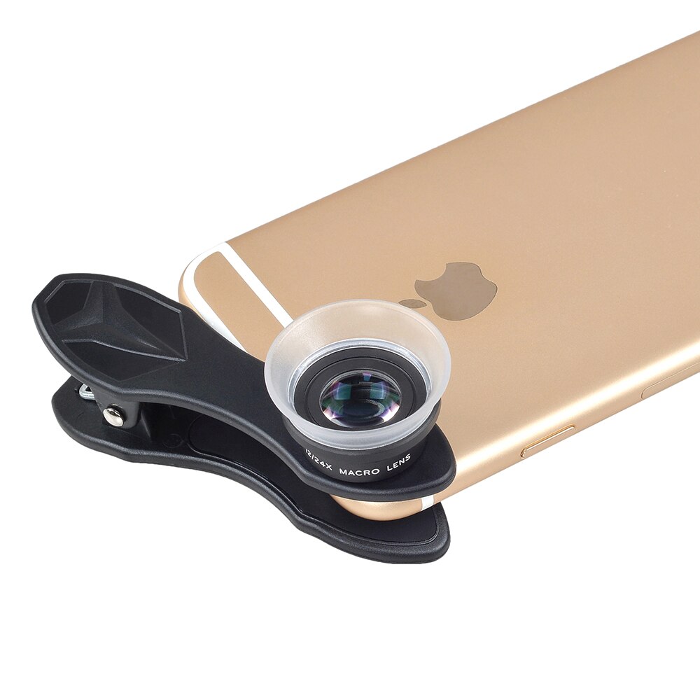 Apexel clip-on 12x lente macro + 24x hd lente macro para iphone 6 s/6 s plus samsung htc xiaomi smartphones APL-24XM