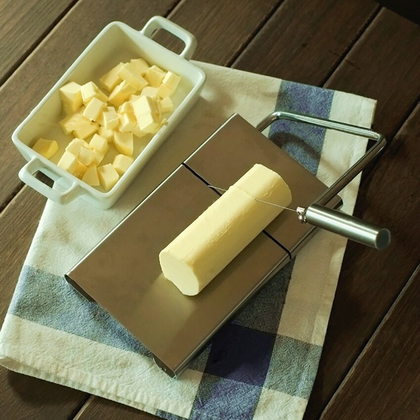 Stainless Steel Eco-friendly Cheese Butter Slicer Cutting Knife Cheese Board Cutter Knife Kitchen Cooking Slicing Tools