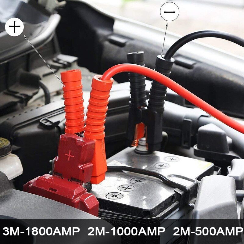 Jumper Batterij Kabels 2M 500AMP 1800AMP Booster Kabel Emergency Voor Car Van Terminals Jump Starter Leads Auto Batterijen Clips