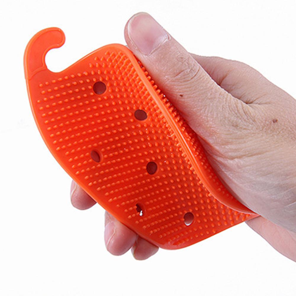 Multi-functional Protect Hand Dirt Clean Brushes Easy Cleaning Tools Potato Scrubber Fruit Accessories Kitchen Gadgets 1 pcs: Orange