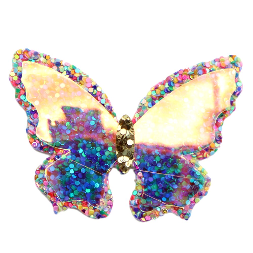 1 stk 47 * 48mm iriserende gennemsigtig sommerfugl syntetisk læder patch til håndværk dekoration ,1 yc 11328: 1104844004