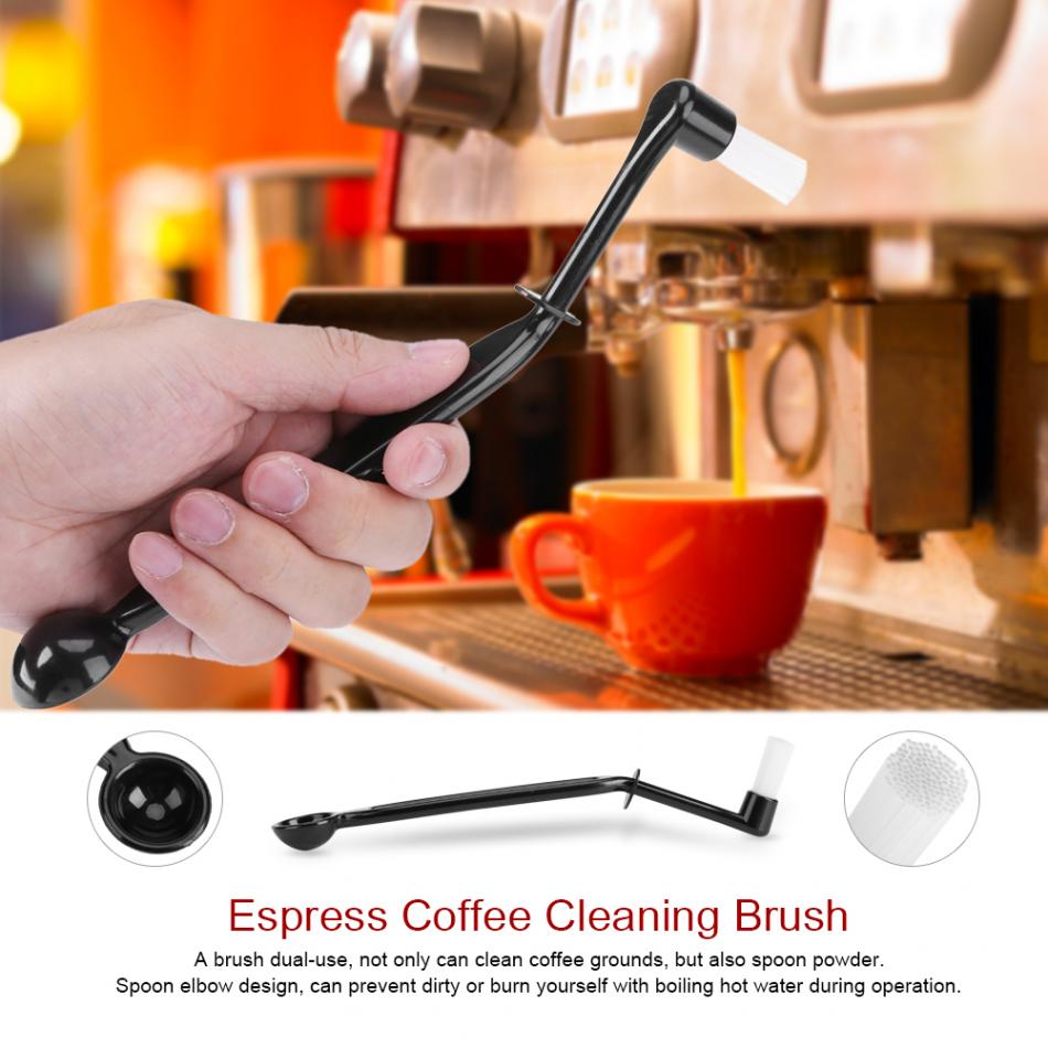 1PCS Keuken Handvat Nylon Borstel Koffiezetapparaat Borstel Espresso Grinder Machine Groep Hoofd Haren Lepel Keuken Toegang