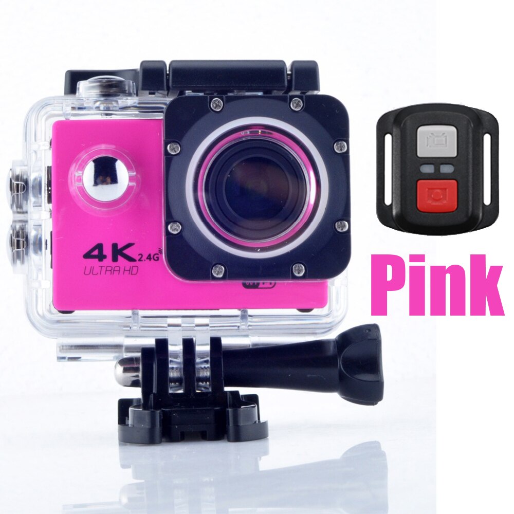 Sports Action Camera Video WIFI Ultra HD Underwater Diving 1080P Camera 4K DVR Waterproof Helmet Bicycle Cam: Pink