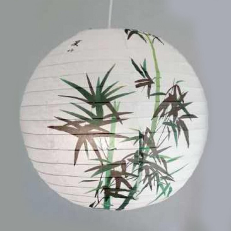 40cm bambusowy okrągły papier latarnia klosz robić lampy chińskie światło w stylu orientalnym restauracja ślub dekoracje na domowe przyjęcie prezenty nowy rok deco