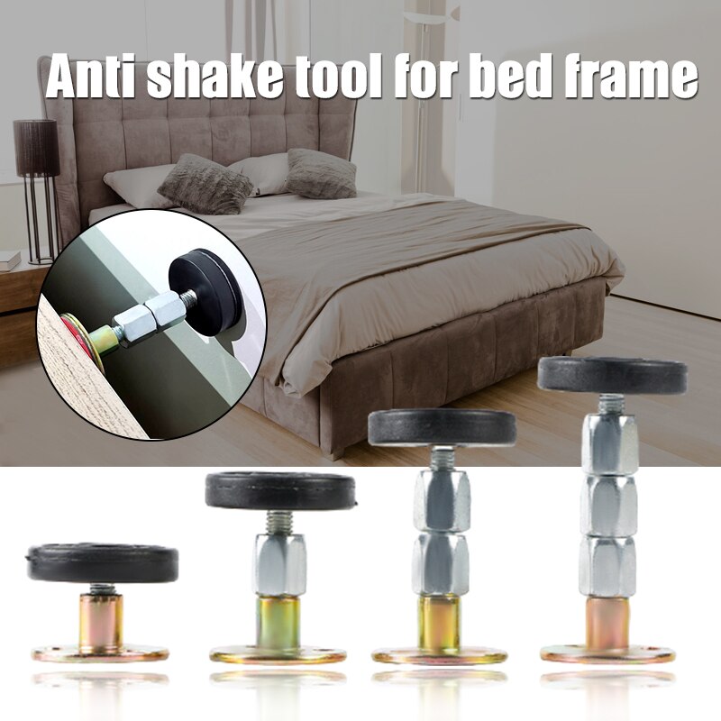 2pcs Adjustable Threaded Bed Frame Holder Anti-Shake Tool for Bed Telescopic Support for Room Wall 2019ing