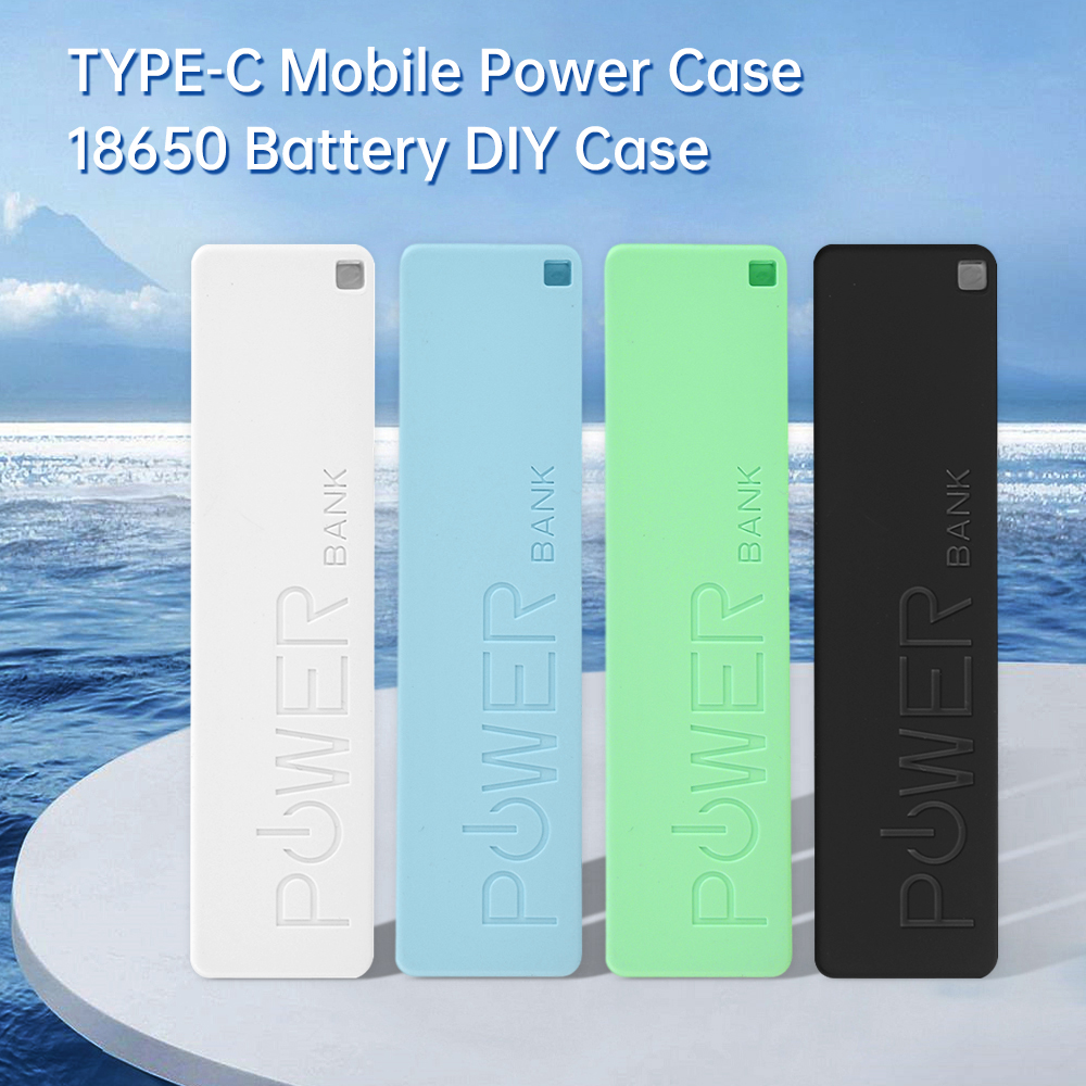 Diy 18650 powerbank behuizingen type-c micro usb powerbank case kit 18650 batterijlader diy box shell kit zwart voor arduino