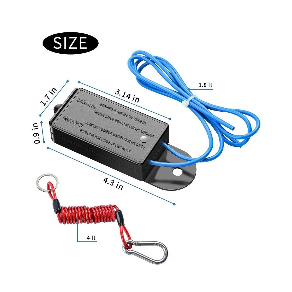 Trailer Electromagnetic Brake Controller Emergency Breakaway Switch For Rv Towing Trailer