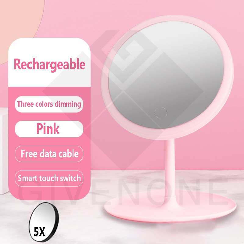 5 Dimes loupe multi-fonction maquillage miroir LED tactile lumineux maquillage Table miroir Portable maquillage beauté miroir: 8
