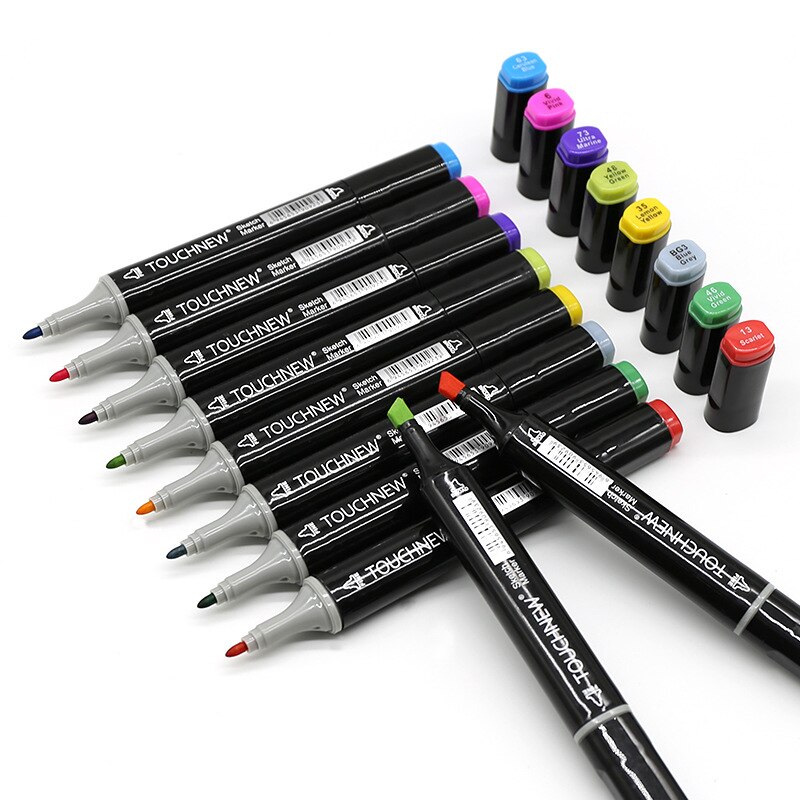 TouchNEW Soft Brush Markers Pen Sketch Markers Alcohol Based Dual Head Brush Markers Pen For Drawing Manga Art Supplies Markers