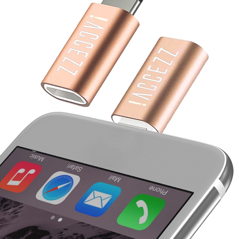 ¡! ACCEZZ-adaptador Micro USB a 8 pines para Apple Charge, convertidor de carga de datos para iphone 11, X, XS, MAX, XR, 8, 7, 6S Plus, 4 Uds.