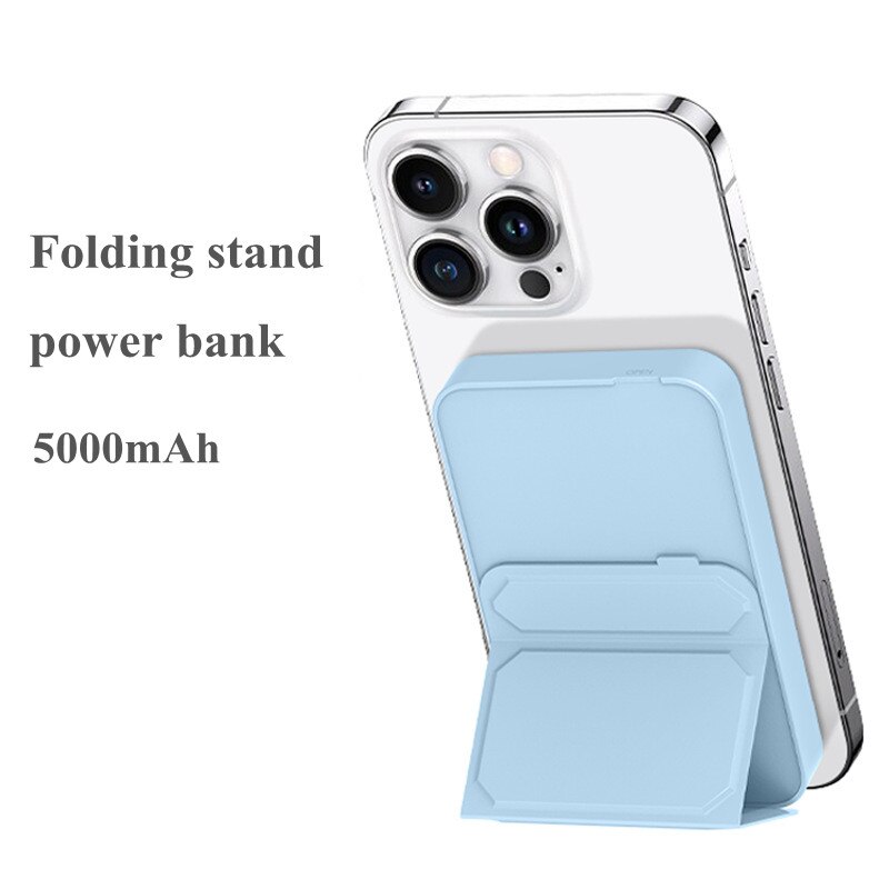 Folding Stand Power Bank 15W Wireless Fast Charging Magnetic Powerbank External Battery Fast Charger Auxiliary Battery poverbank