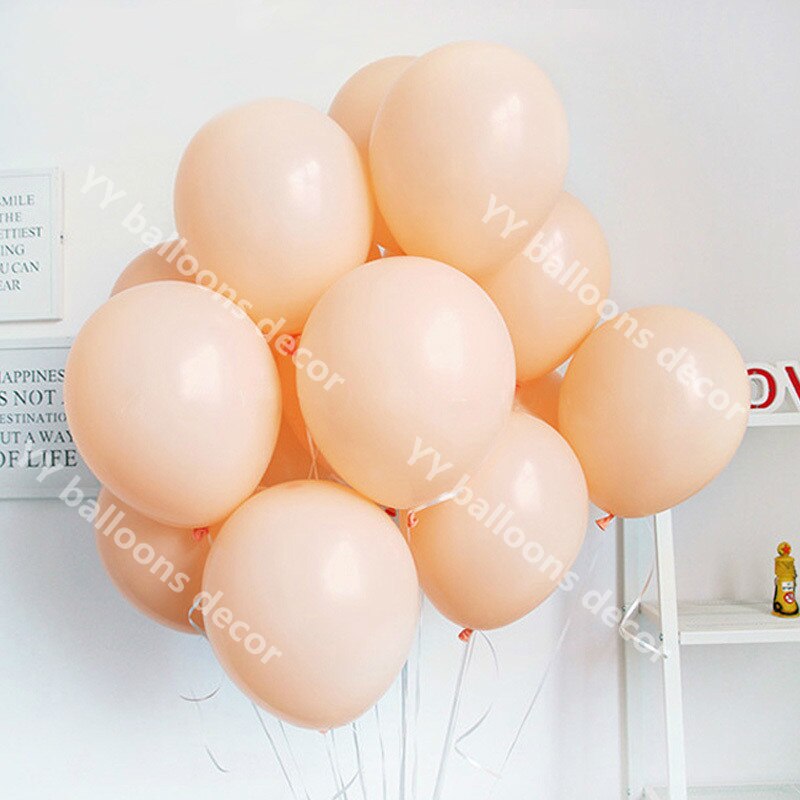 92Stck Pfirsich Baby Rosa Haut Pastell Macaron Ballon Girlande Bogen Hochzeit Baby Dusche Party Hintergrund Zauberstab Luftballons Dekor