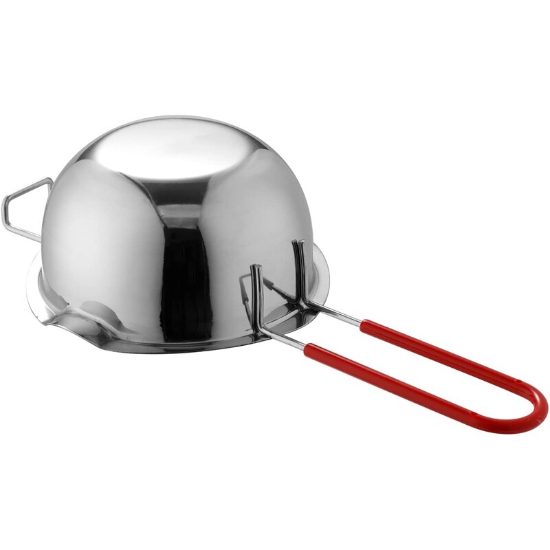 Acero inoxidable Universal Anti-escaldado mango Pot derretido mantequilla Chocolate queso caramelo, 400Ml (plata)