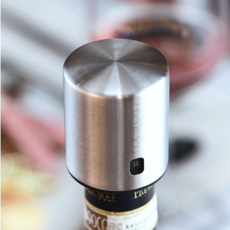 Circle Joy Electric Bottle Opener Stainless Steel Mini Wine Stopper Wine Decanter Aerator