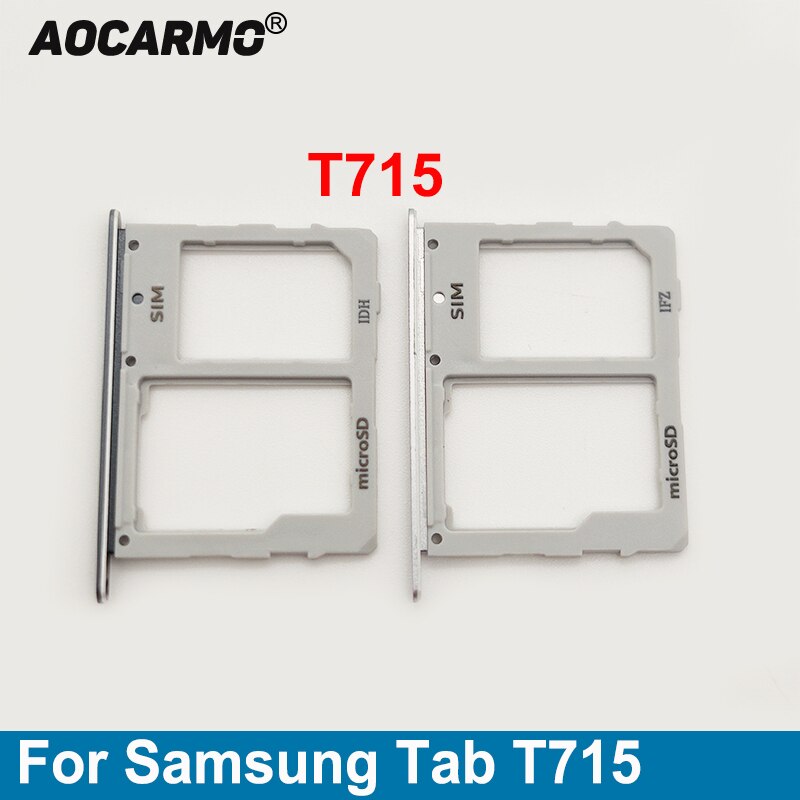 Aocarmo support MicroSD Nano Sim carte plateau fente pièces de rechange pour Samsung GALAXY Tab S2 SM-T715 T715C 4G