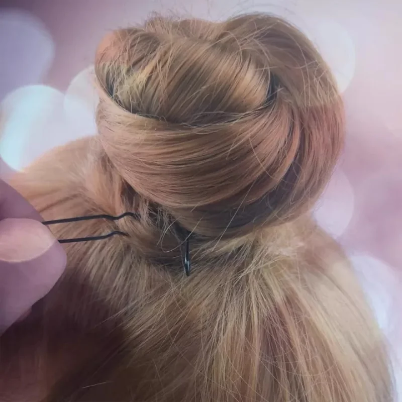 10/50 Stück schwarze Haarspangen U-förmige Bobby Stift unsichtbare gewellte Haarnadel Frisur Styling Metall Haarklammern Haarspange Haarschmuck
