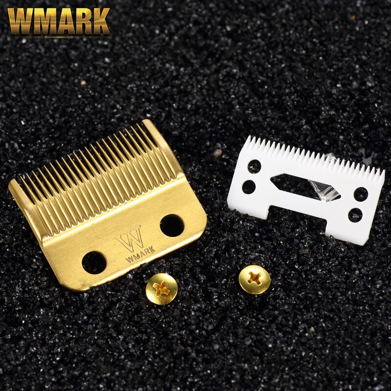 WMARK Hair Clipper blade High carton steel clipper accessories golden with ceramic blade for