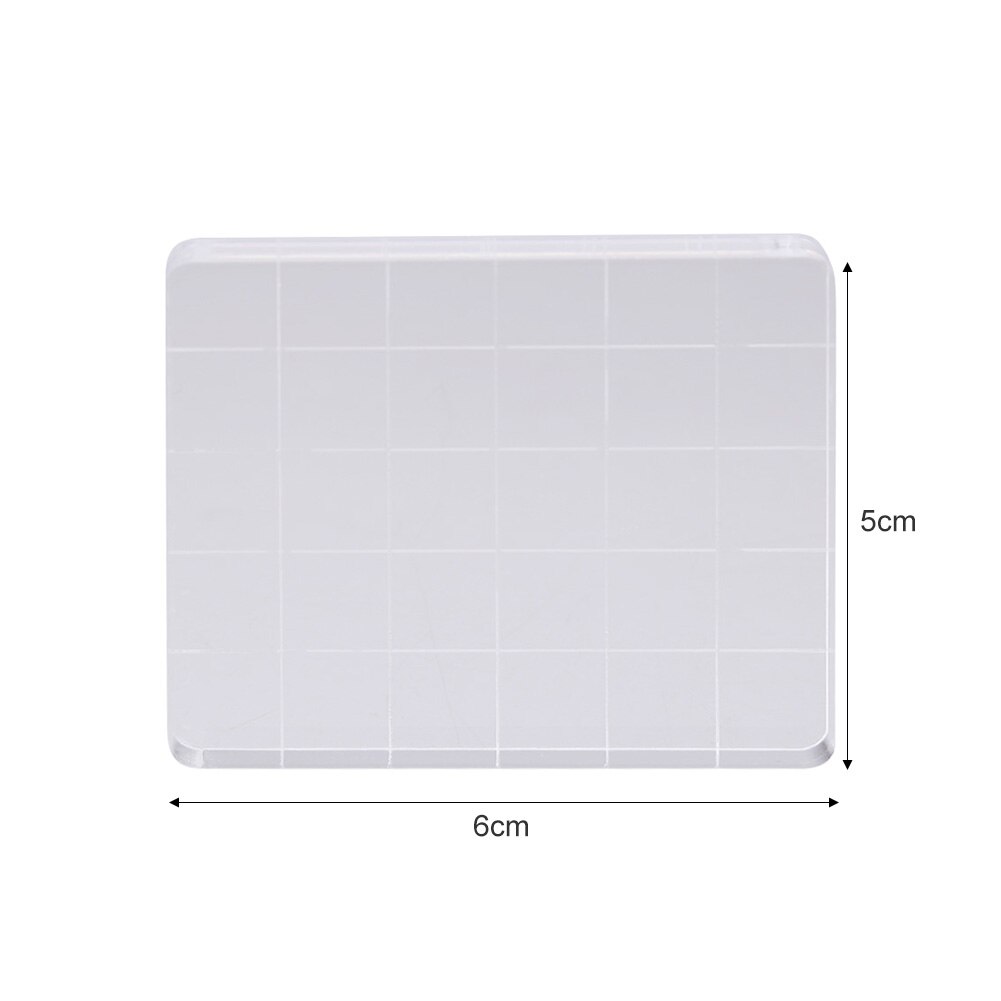 9 Size Acrylic Block For Clear Stamp Cling Mounted Rubber Stamps DIY Scrapbooking Clear Photo Album Decorative Handmade Tool: 5x6CM
