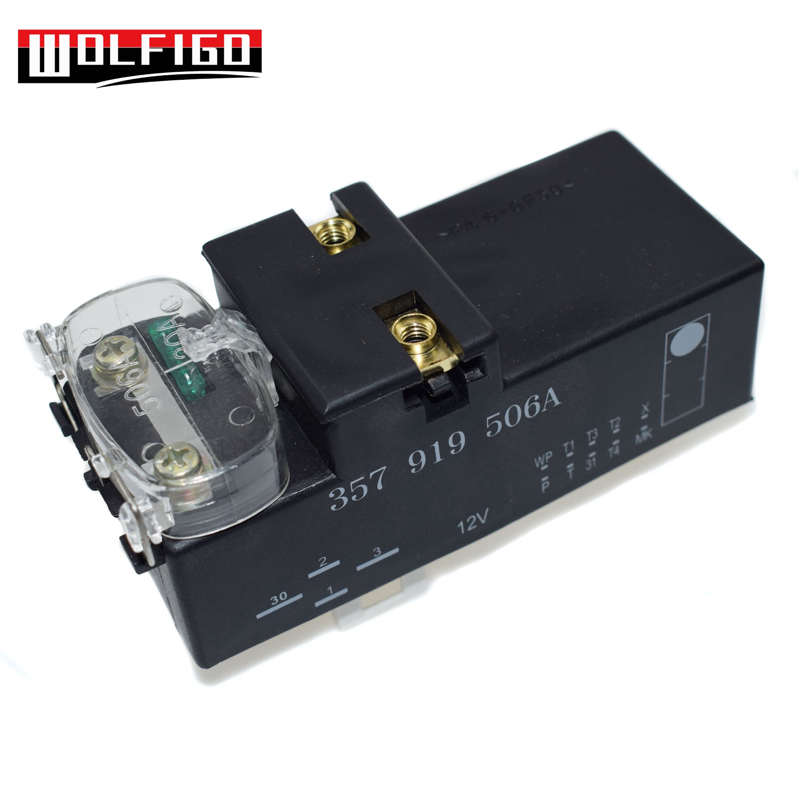WOLFIGO Fit VW Golf Jetta Passat Engine Cooling Fan Control Switch Relay Module 3A0 919 506,357 919 506A,3A0 919 506 E