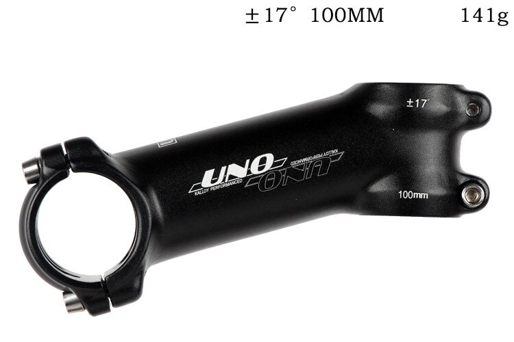 Uno mountainbike stemmtb ultra-let cykel styrestang 7 ° / 17 ° grad af negativ eller plusangle cykelstamme: 17 grad 100mm