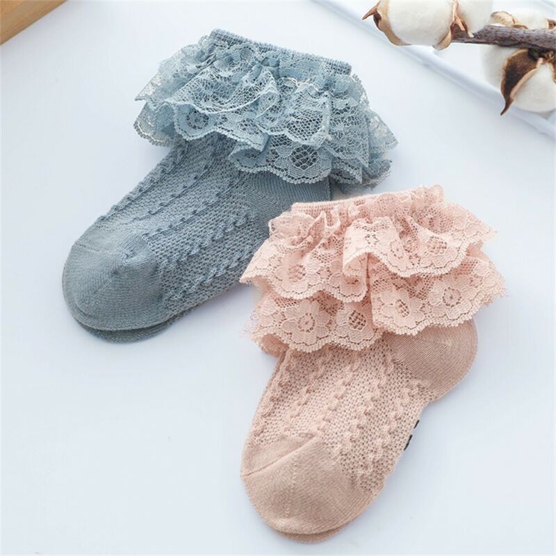 Baby Sokken Solid Bow Lace Stroken Kant Baby Meisjes Mooie Jongen Meisje Unisex Baby Korte Warm Enkelsokken V Stroken trim Kant Korte