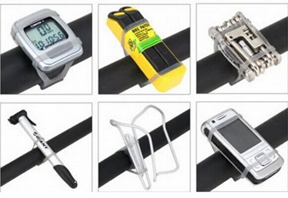 Mountainbike lommelygte telefon lommelygtebånd elastisk bandage cykel lysmonteringsholder silikonestrop cykeltilbehør