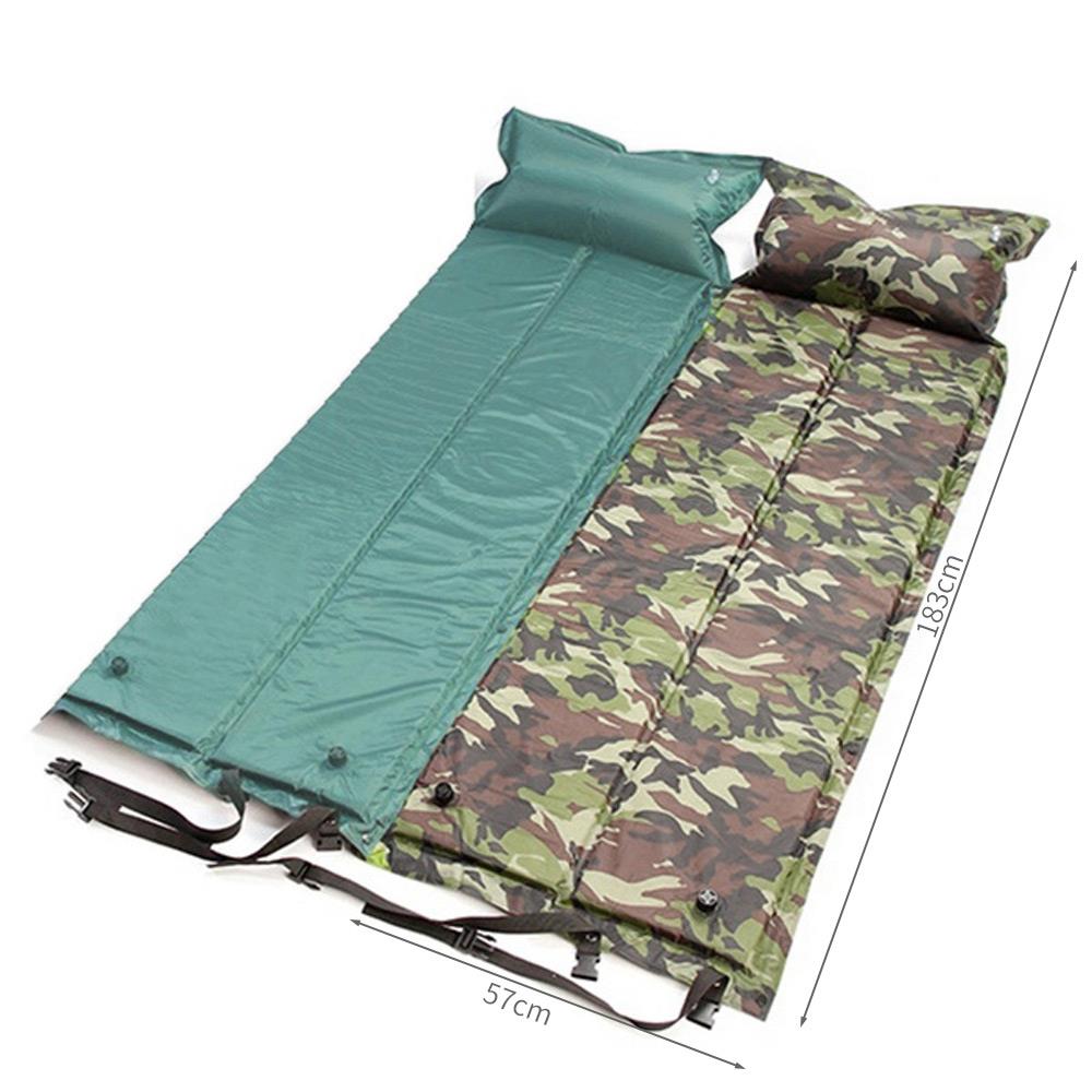 foldable outdoor camping splicable inflatable sponge sleeping pad 183 * 57 * 2.5cm Air Mattress Bag Camping Pad Picnic Beach Mat