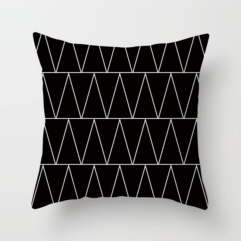 YWZN Black and White Geometric Decorative Pillowcases Polyester Throw Pillow Case Striped Geometric Pillowcase kussensloop: 6
