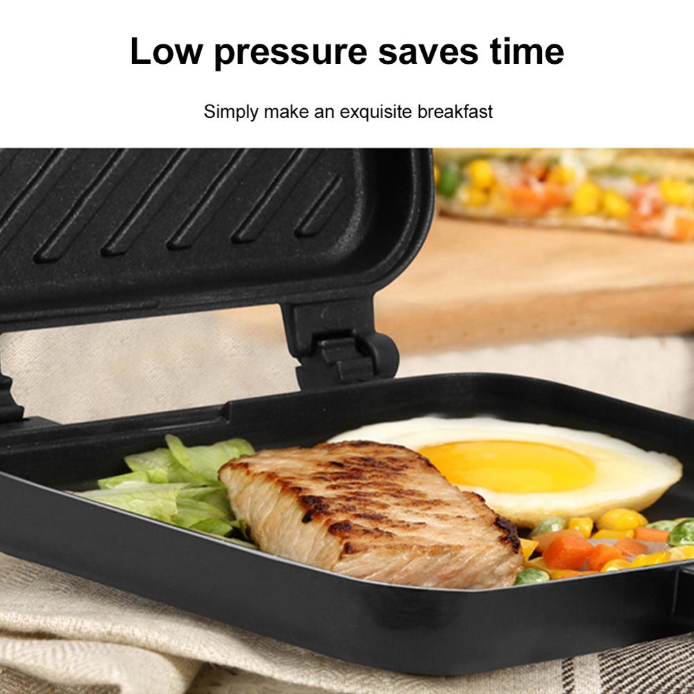 Sandwich Mold Pan Double Side Grill Fry Pan Kookgerei Dubbele Gezicht Pan Steak Koekenpan Pannenkoek Outdoor Keuken Benodigdheden