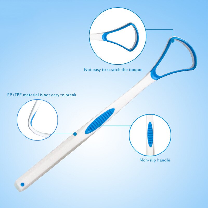 Tongue Scraper Oral Tongue Cleaner Brush Fresh Breath Cleaning Coated Tongue Toothbrush Oral Hygiene Care Tools
