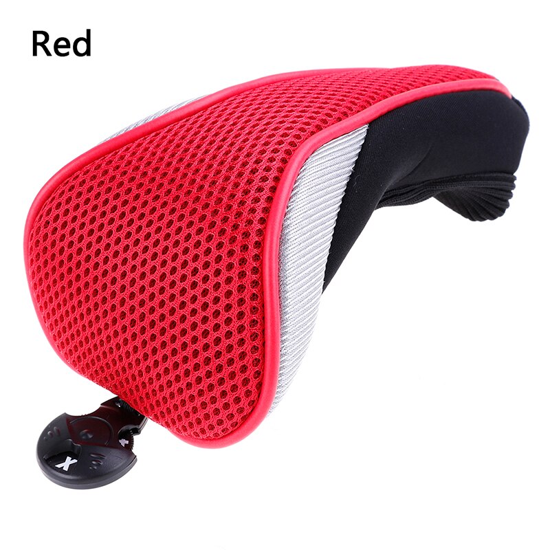 Redning hodet dekker golf beskyttelse sett mesh golf headcover premium golf club hybrid ut headcover utendørs sport: Rød