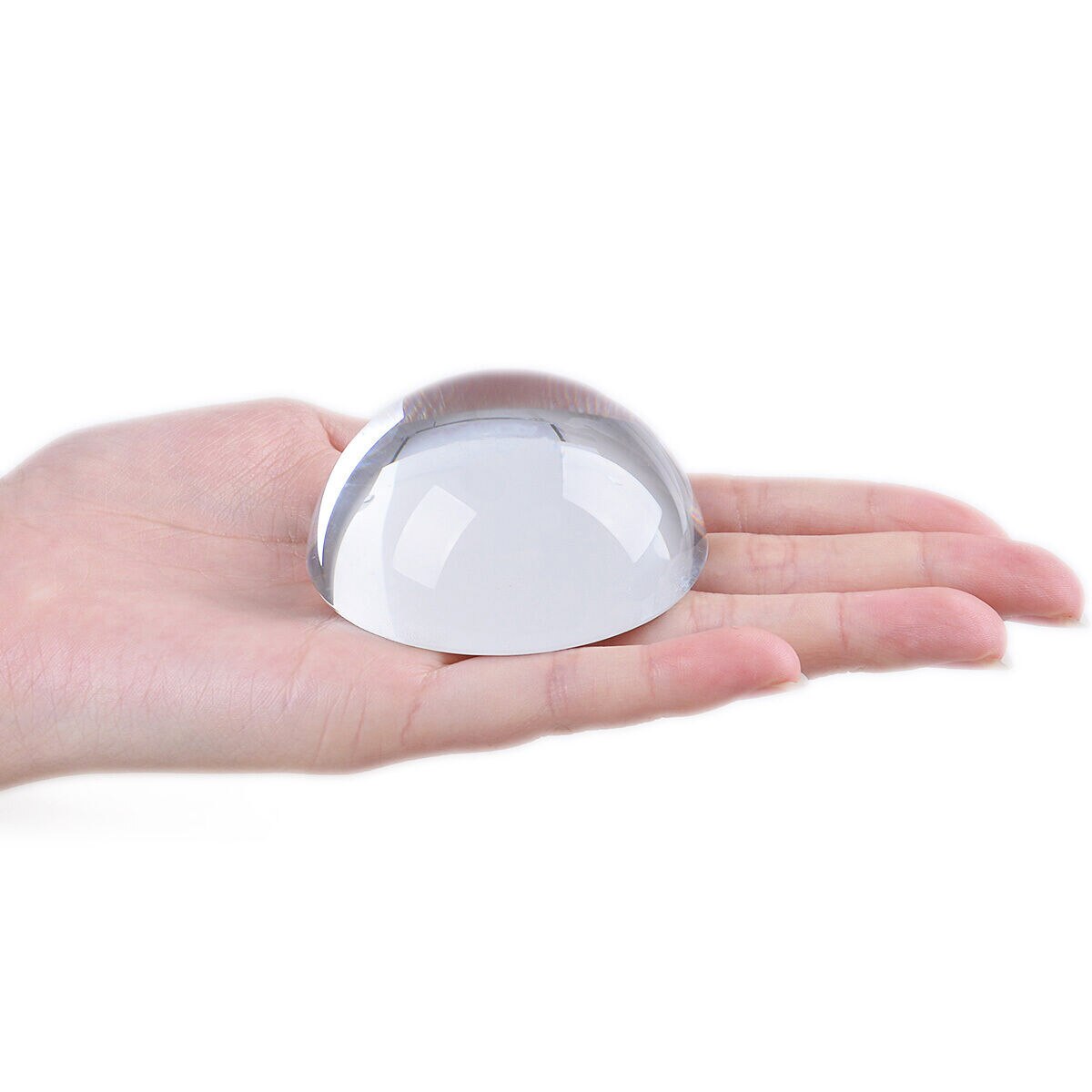 Boule de cristal demi-sphère transparente, 40/60/80MM, presse-papiers, verre grossissant, de décoration: 60MM