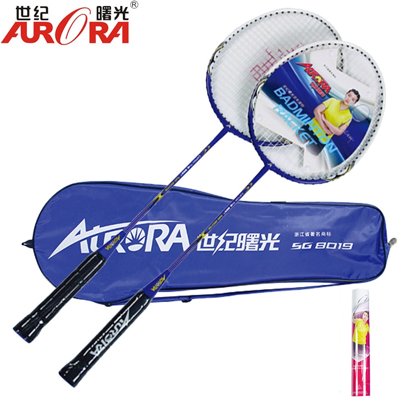 Aurora 2 Stks/set 3U Badminton Racket Volwassen Kinderen Concurrentie Training Racket Voor Outdoor Training Sport Beginner Liefhebbers