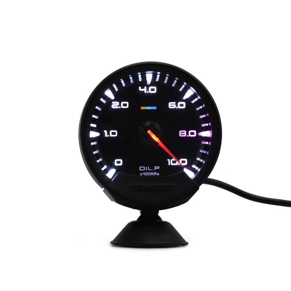 2.5" 60mm Car Gauge LED Digital Display Voltmeter Voltage Oil Temp Oil Press Watertemp Fuel Pressure Tachometer Boost PSI: Oil Press