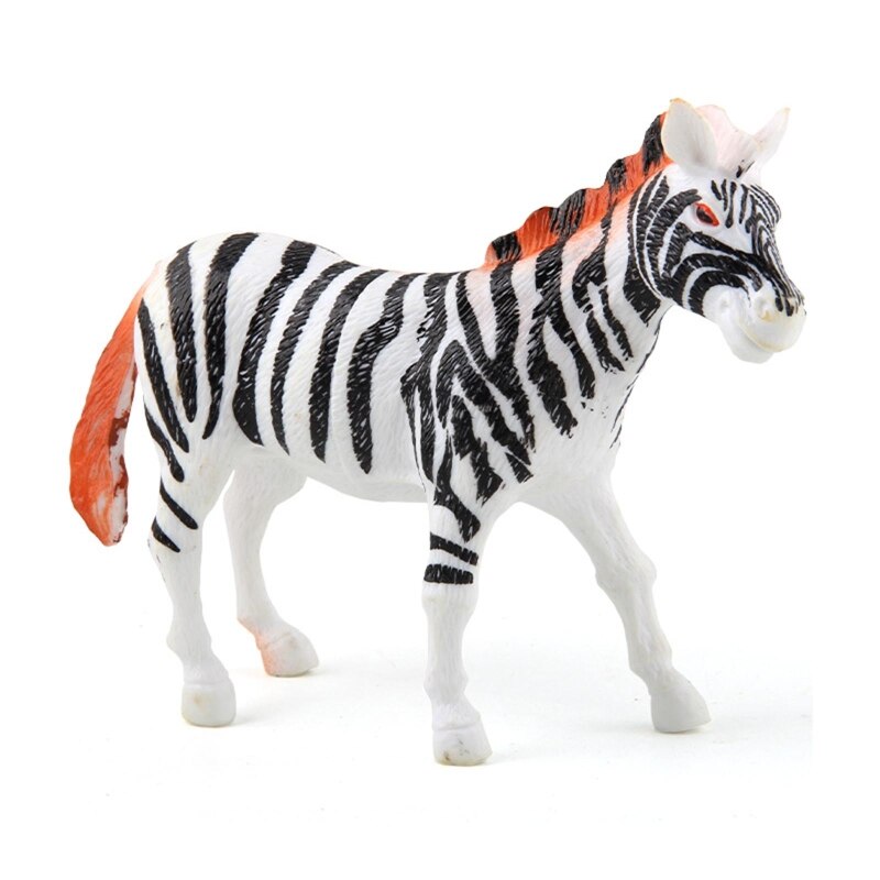 Animal Figurines Toys Preschool Educational Zebra/Polar Bear/Elephant/Tiger/Lion/Rhino Forest Animals Sets Cupcake Decor